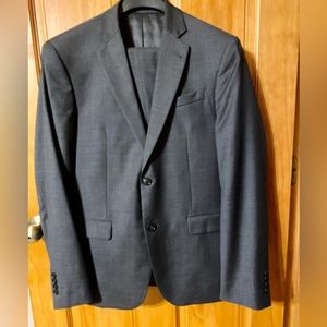 Slate gray wool 2 piece suit like new